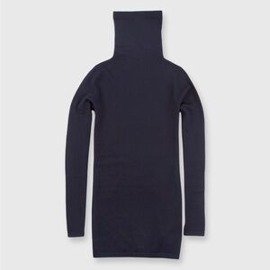 Ann Mashburn Superfine Funnel-Neck Sweater Navy Cashmere Medium NWT